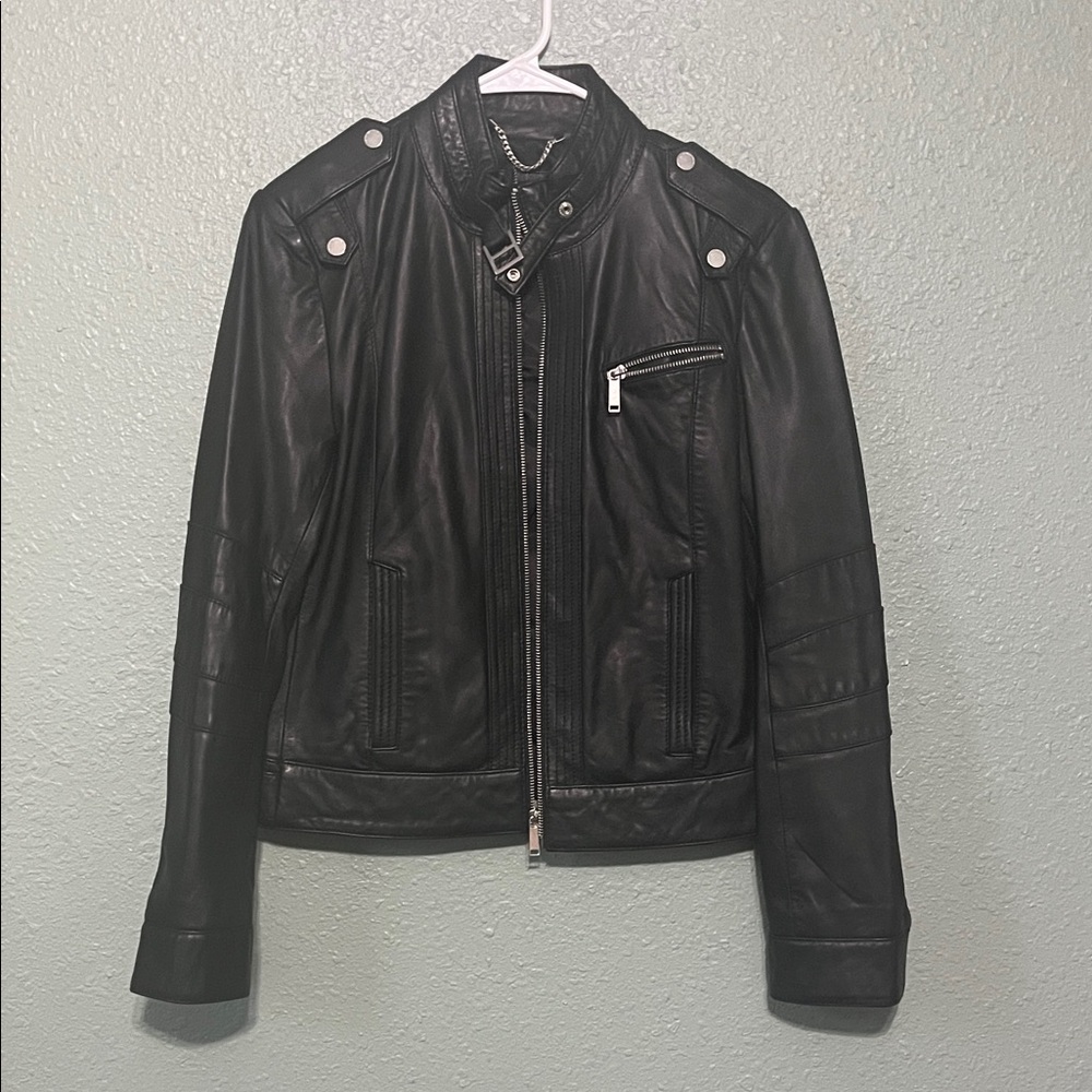 Andrew Marc Black Leather Jacket